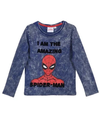 Bluza copii,  Spider-Man, bumbac, albastru,