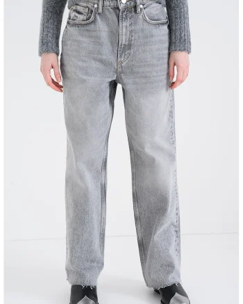 Blugi relaxed-fit Blake, Gri deschis melange