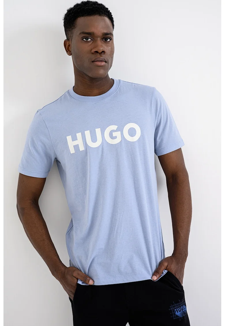 Tricou regular fit cu logo cauciucat Dulivio