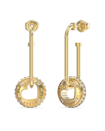 Cercei  Rolling Heart stud lung si cristale JUBE03345JWYGT-U, Auriu