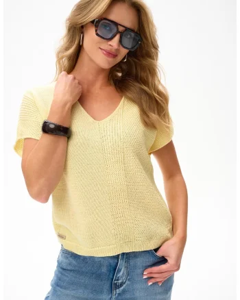 Bluza cu aspect tricotat uni Niga