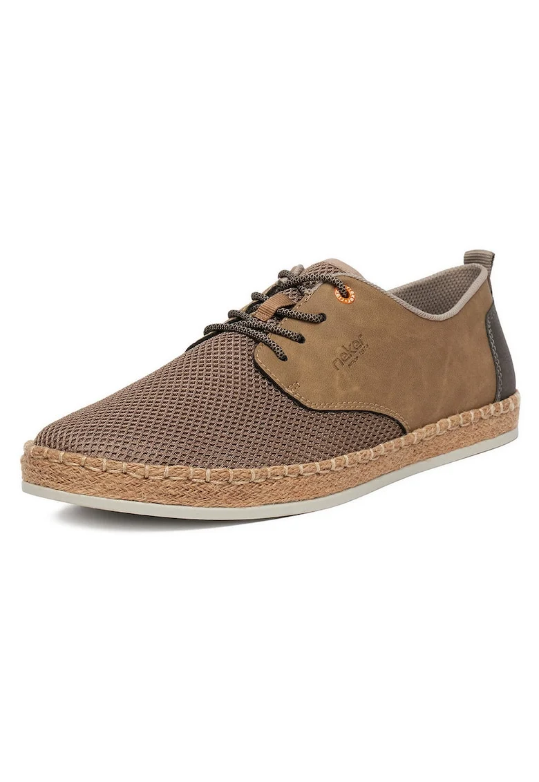 Pantofi barbati,  bej, textil, piele naturala,