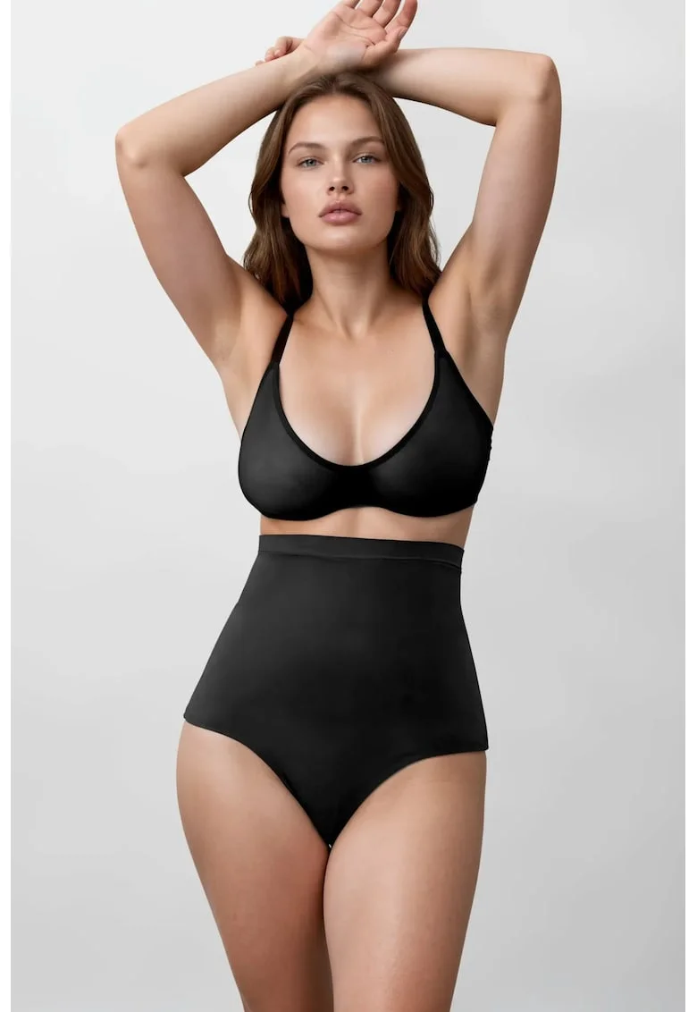 Lenjerie modelatoare,  Premium, control abdomen, negru, 80% nailon, 20% elastan,