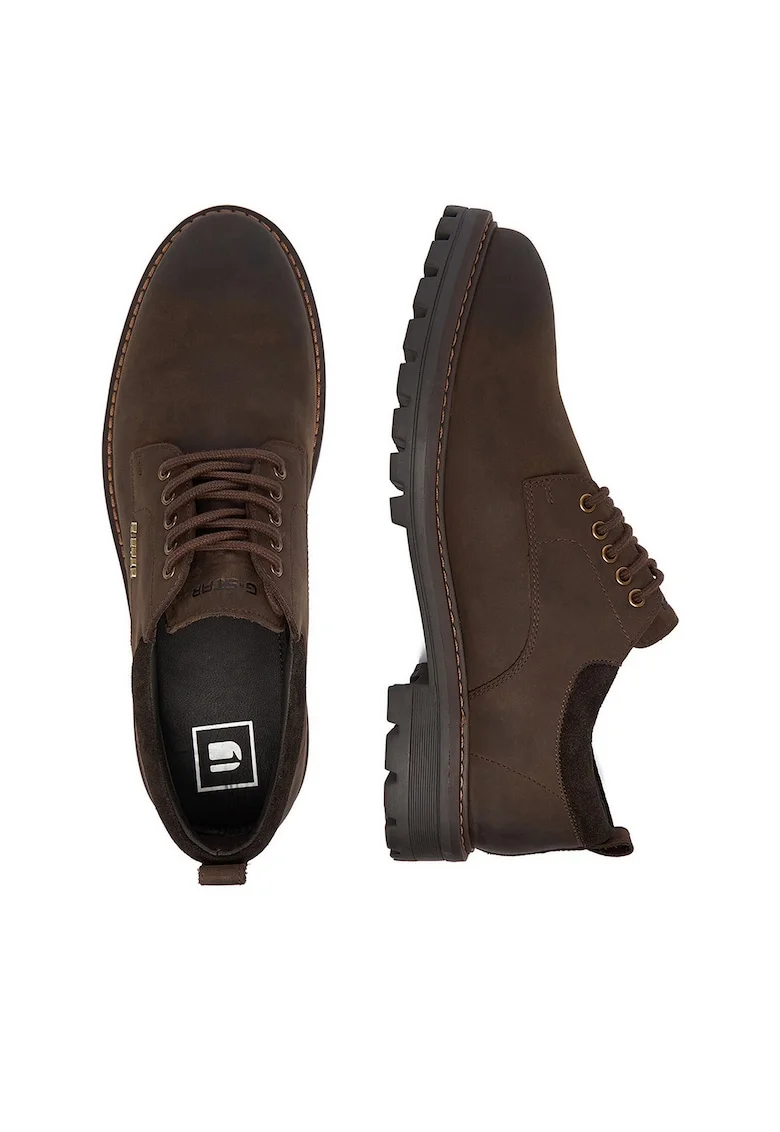 Pantofi barbati,  poluti, culoare brown, material natural,