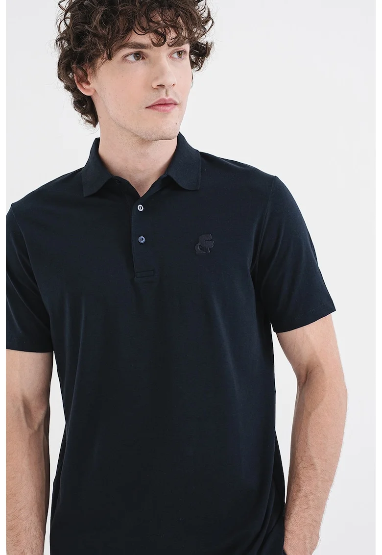 Tricou polo din amestec de bumbac, Albastru ultramarin
