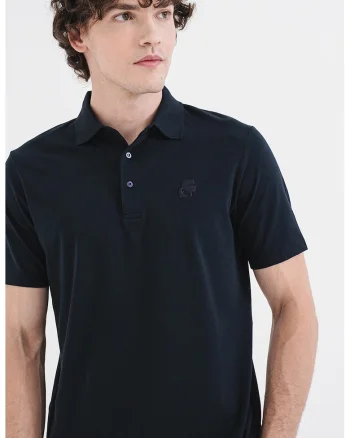 Tricou polo din amestec de bumbac, Albastru ultramarin