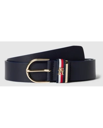Curea din piele Effortless, Albastru inchis
