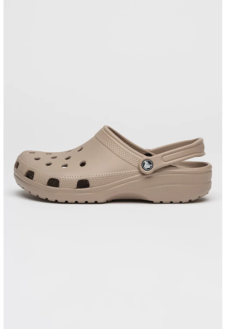Saboti slingback cu model unisex Classic Roomy, Maro taupe