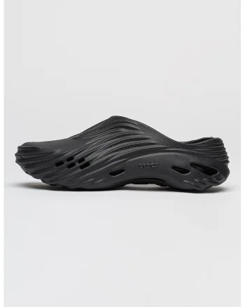Saboti unisex cu perforatii si model texturat Echo Wave, Negru