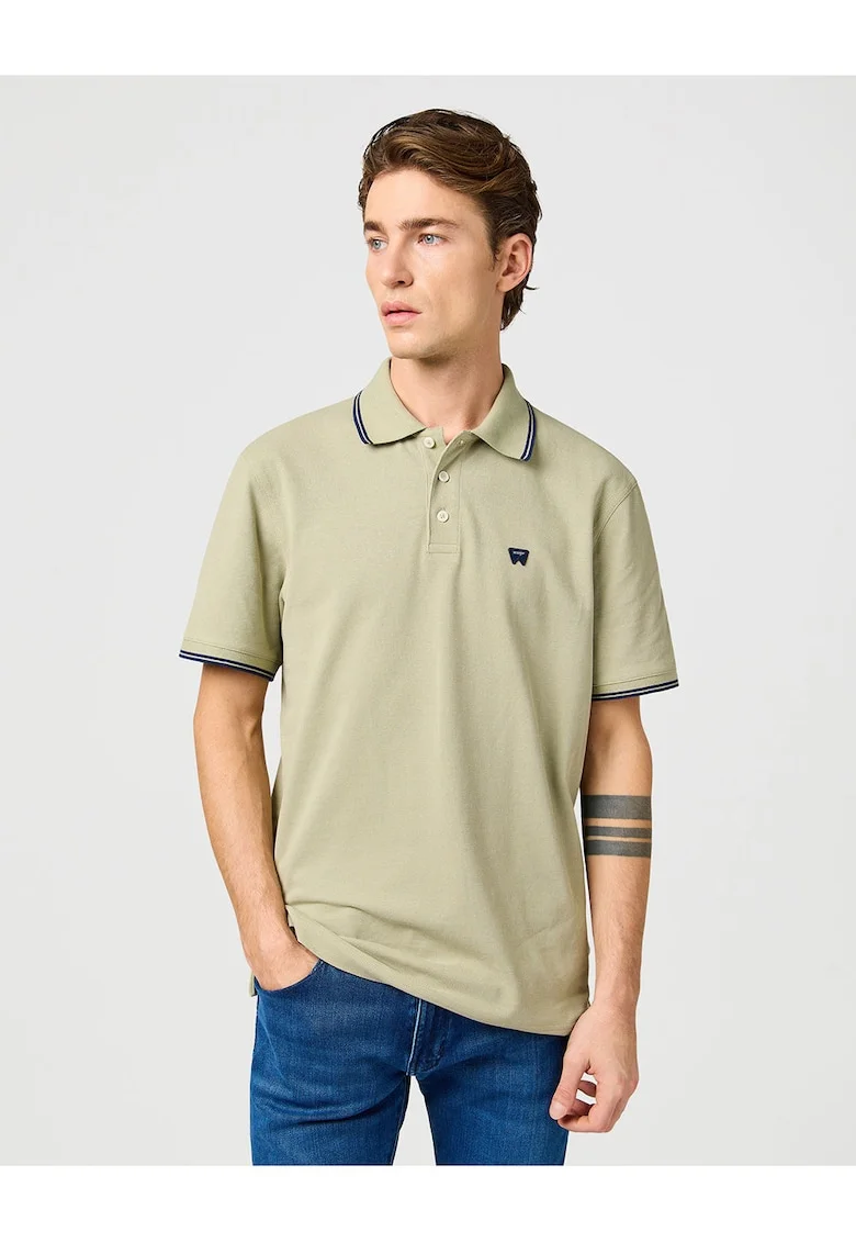 Tricou polo barbati  bumbac, verde,