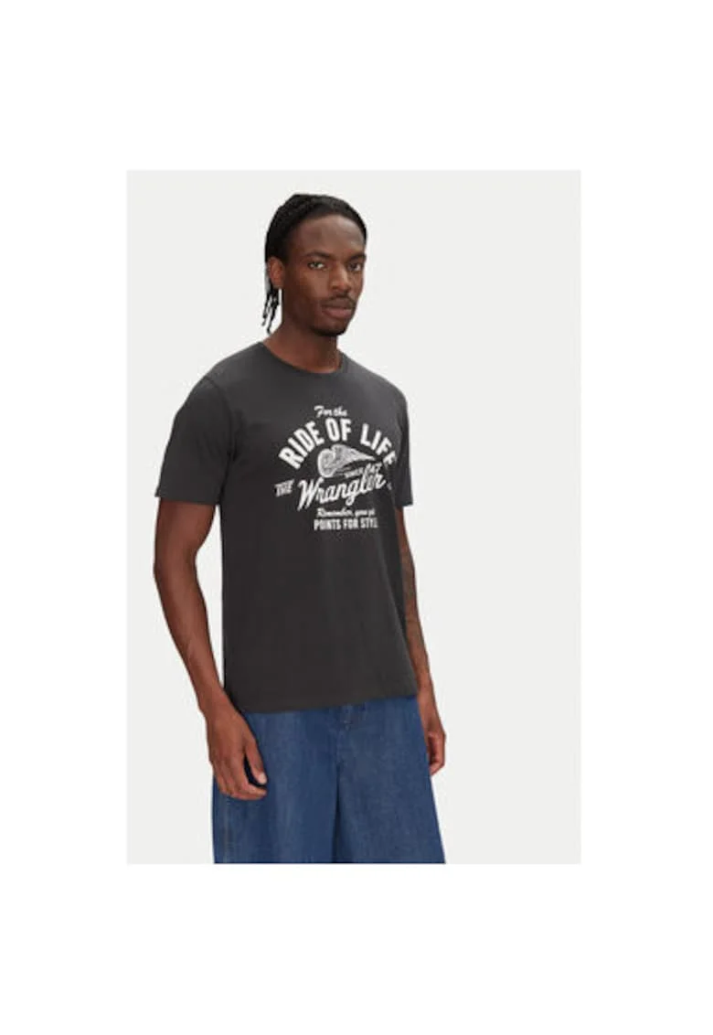Tricou barbati  112362790, Bumbac, Negru, Negru