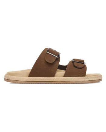 Papuci barbati,  textil maro