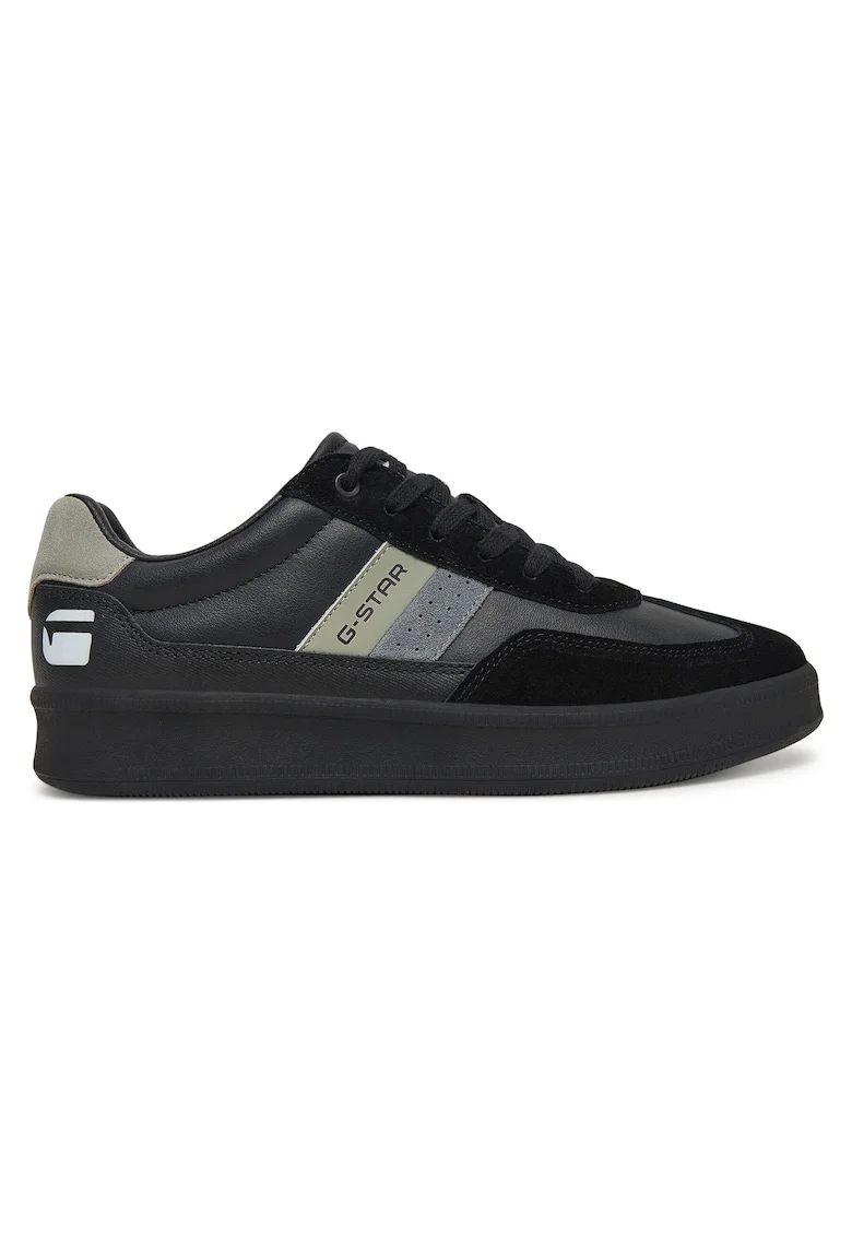 Tenisi barbati,  CARTER-01-WE, piele naturala, negru