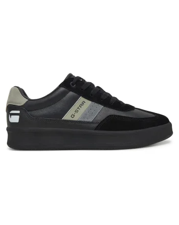 Tenisi barbati,  CARTER-01-WE, piele naturala, negru