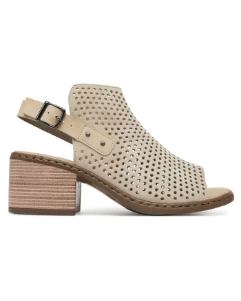 Sandale dama  bej, piele naturala, catarama,