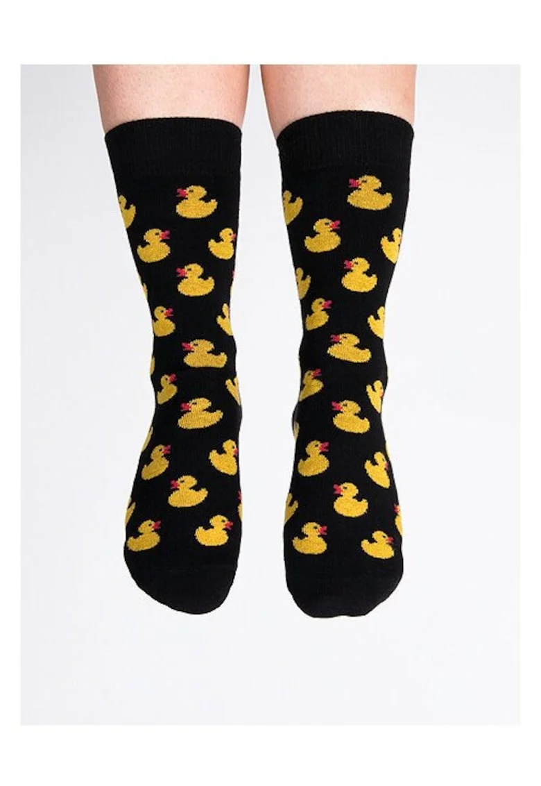Sosete funny cu ratuste  Duck In Black, Negru