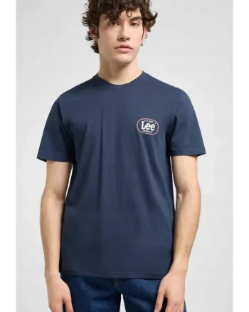 Tricou barbati,  REGULAR SMALL LOGO TEE, albastru, bumbac