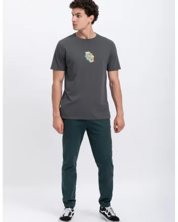 Tricou unisex cu imprimeu discret The Sky, Gri carbune