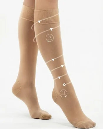 Sosete lungi compresive de preventie (8-11 mmHg)  Daily Relax 30 den, Natural