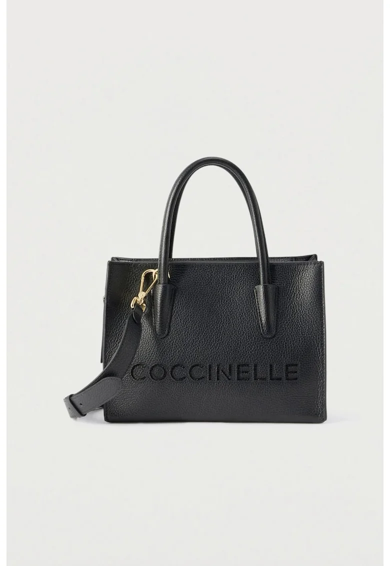 Geanta dama shopper de piele Myrtha  E1UAK180101 Negru 26 x 19 x 13 cm
