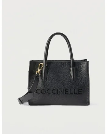 Geanta dama shopper de piele Myrtha  E1UAK180101 Negru 26 x 19 x 13 cm