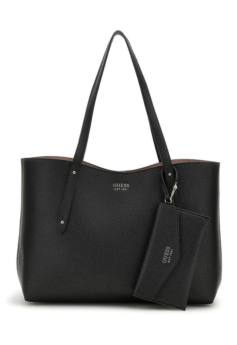 Geanta shopper din piele ecologica Brenton, Negru