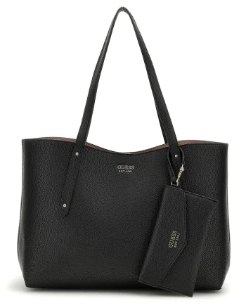 Geanta shopper din piele ecologica Brenton, Negru