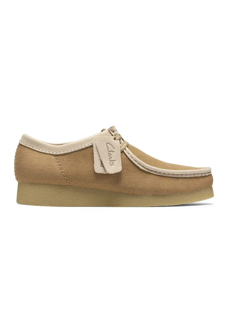 Mocasini cu sireturi decorative Wallabeeevo, Bej