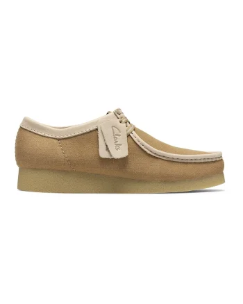 Mocasini cu sireturi decorative Wallabeeevo, Bej