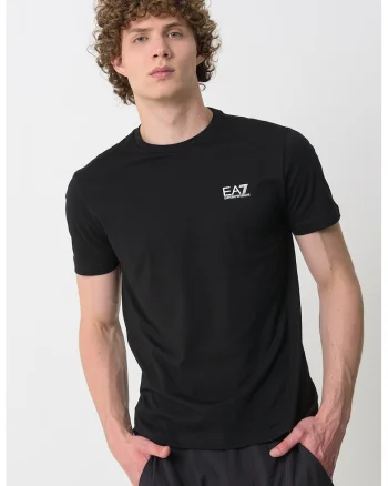Tricou cu model uni Gircollo, Alb/Negru