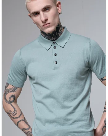 Tricou polo cu model uni, Verde deschis