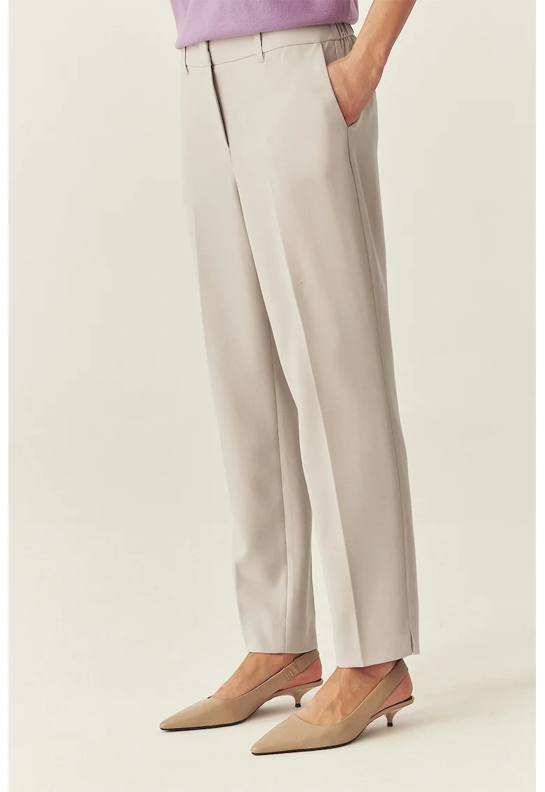 Pantaloni lungi cu croiala dreapta Kolia, Bej deschis