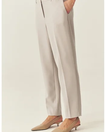 Pantaloni lungi cu croiala dreapta Kolia, Bej deschis