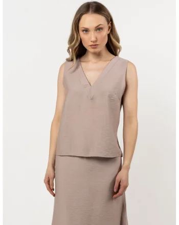 Bluza de vara cu bretele late,, Bej deschis