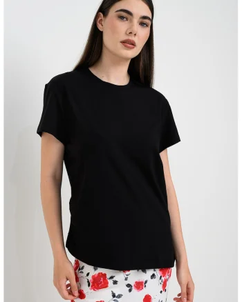 Tricou asimetric Ida, Negru