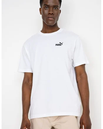 Tricou relaxed fit de bumbac cu logo pe piept Essential, Alb