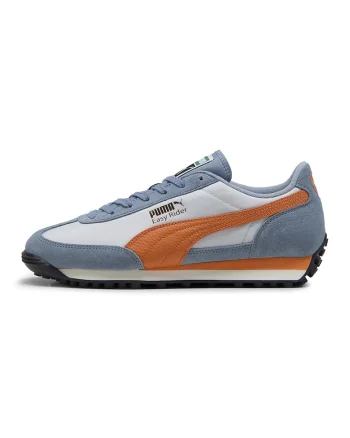 Pantofi sport, Easy Rider Vintage cu garnituri de piele intoarsa, Portocaliu/Albastru inchis