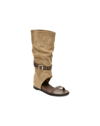 Sandale GRYXX bej, DMS5059, din material textil