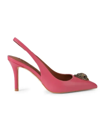 Kurt Geiger London pantofi cu toc stiletto din piele Belgravia Sling 85 Pink Comb Leather