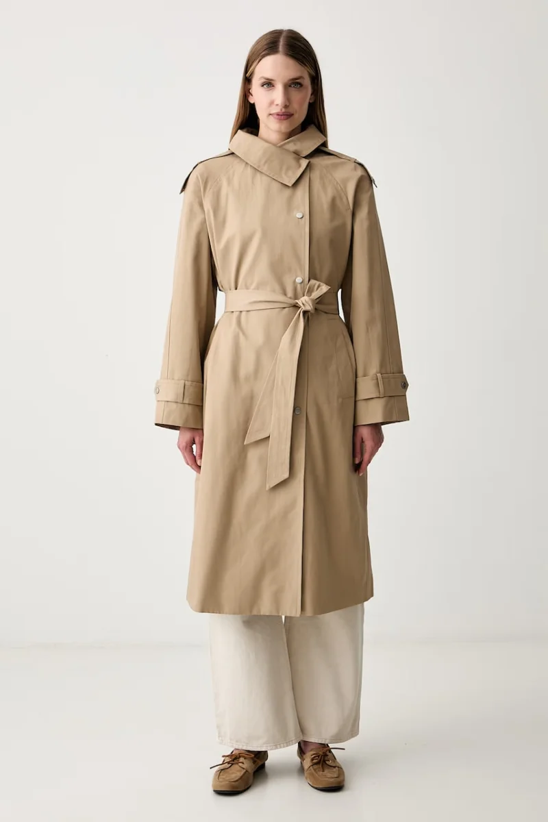 DKNY palton pentru femei cu bumbac