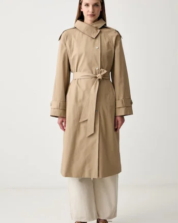 DKNY palton pentru femei cu bumbac