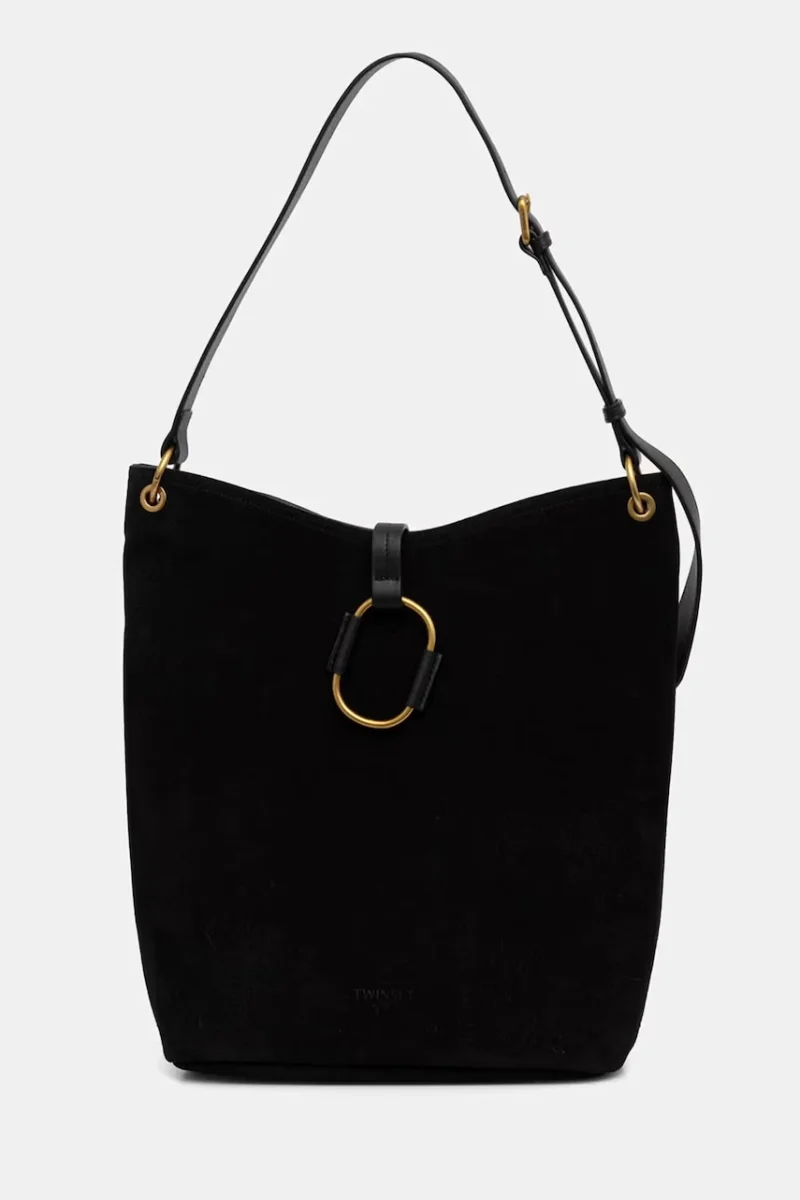 Twinset hobo bag pentru femei din piele întoarsă