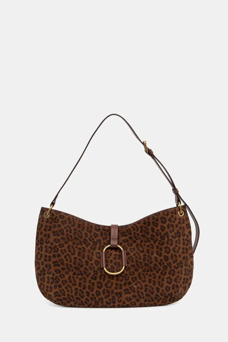 Twinset hobo bag pentru femei din piele întoarsă
