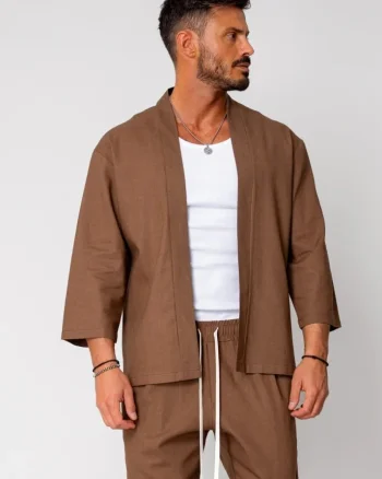 Bluza Tulum Jacheta tip kimono Brown
