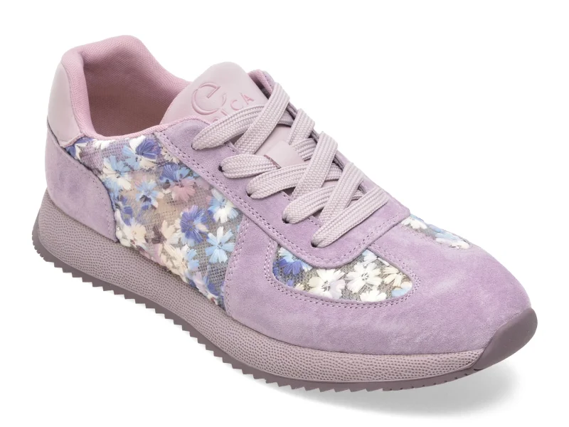 Pantofi sport EPICA mov, 6159290, din material textil si piele naturala