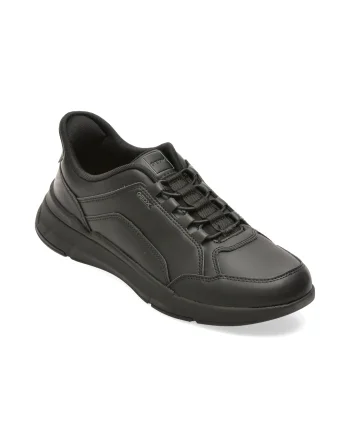 Pantofi sport GEOX negri, U659KA, din piele ecologica