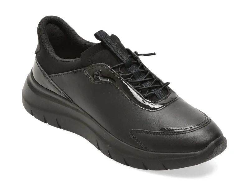 Pantofi sport GEOX negri, D680JA, din piele ecologica