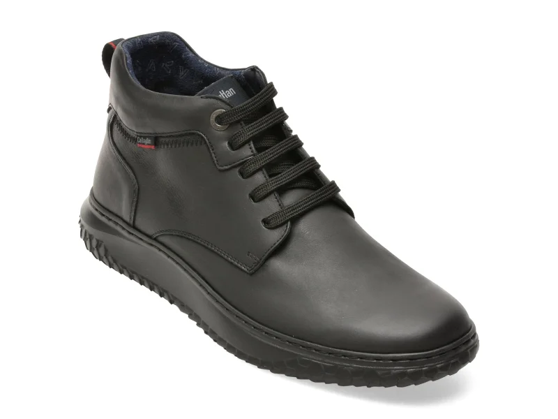Ghete CALLAGHAN negre, 60803, din piele naturala