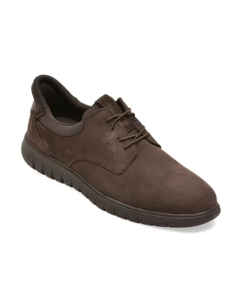 Pantofi sport GEOX maro, U664JA, din piele intoarsa