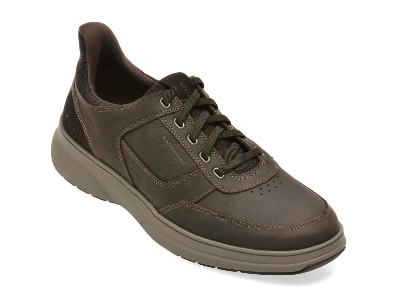 Pantofi sport CLARKS maro, MULLEAS, din piele naturala